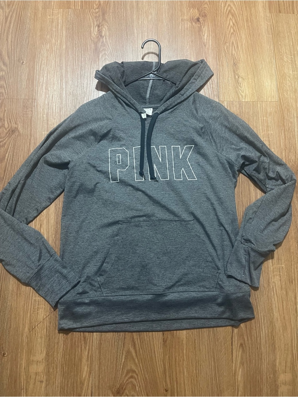 PINK Victoria's Secret Gray Hooded Sweatshirt